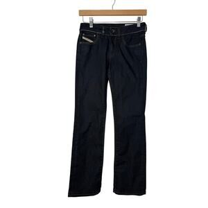 Diesel Ronhary Bootcut Jeans Women W25 L30 Made in Italy Dark Wash Stretch Denim